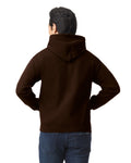 Gildan G185 Heavy Blend Hooded Sweatshirt - Dark Chocolate - model back