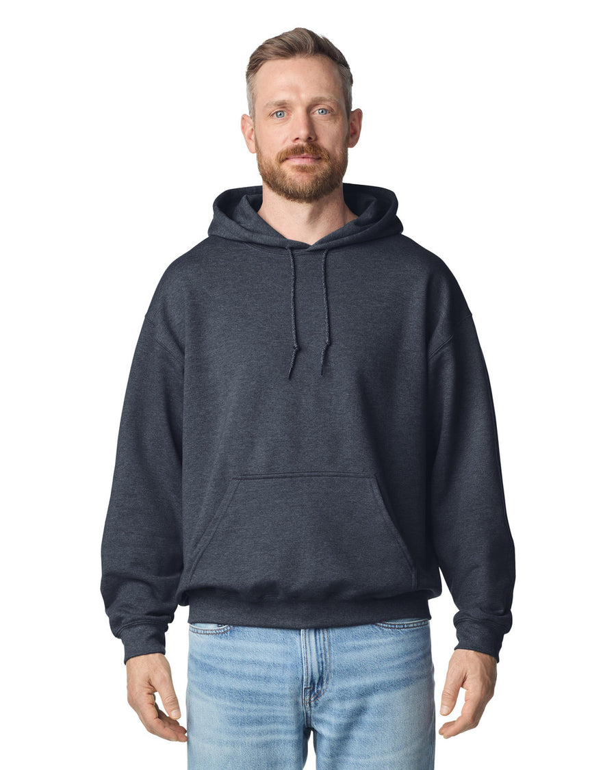 Gildan G185 Heavy Blend Hooded Sweatshirt - Dark Heather - model front