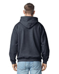 Gildan G185 Heavy Blend Hooded Sweatshirt - Dark Heather - model back