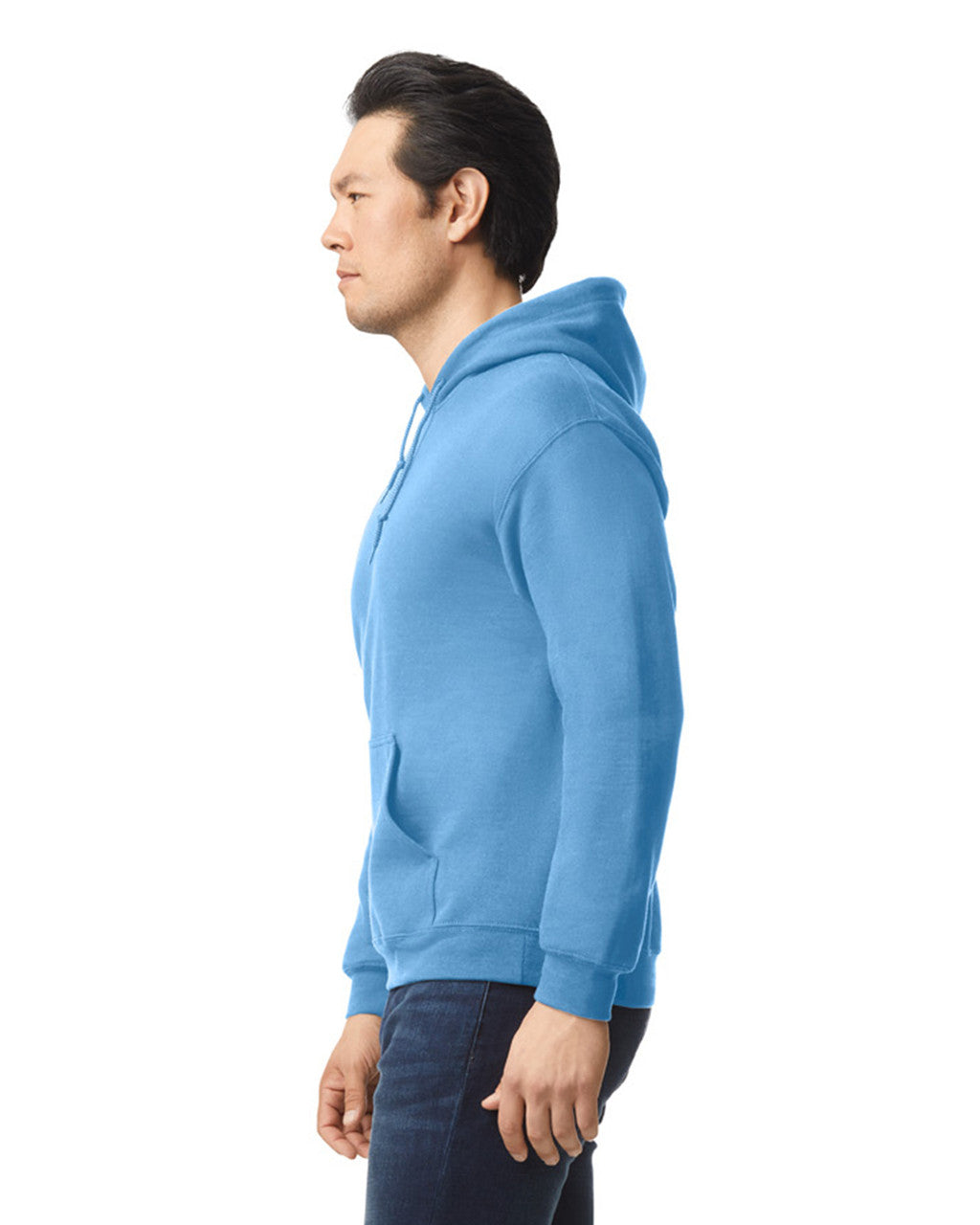 Gildan G185 Heavy Blend Hooded Sweatshirt - Carolina Blue - model side