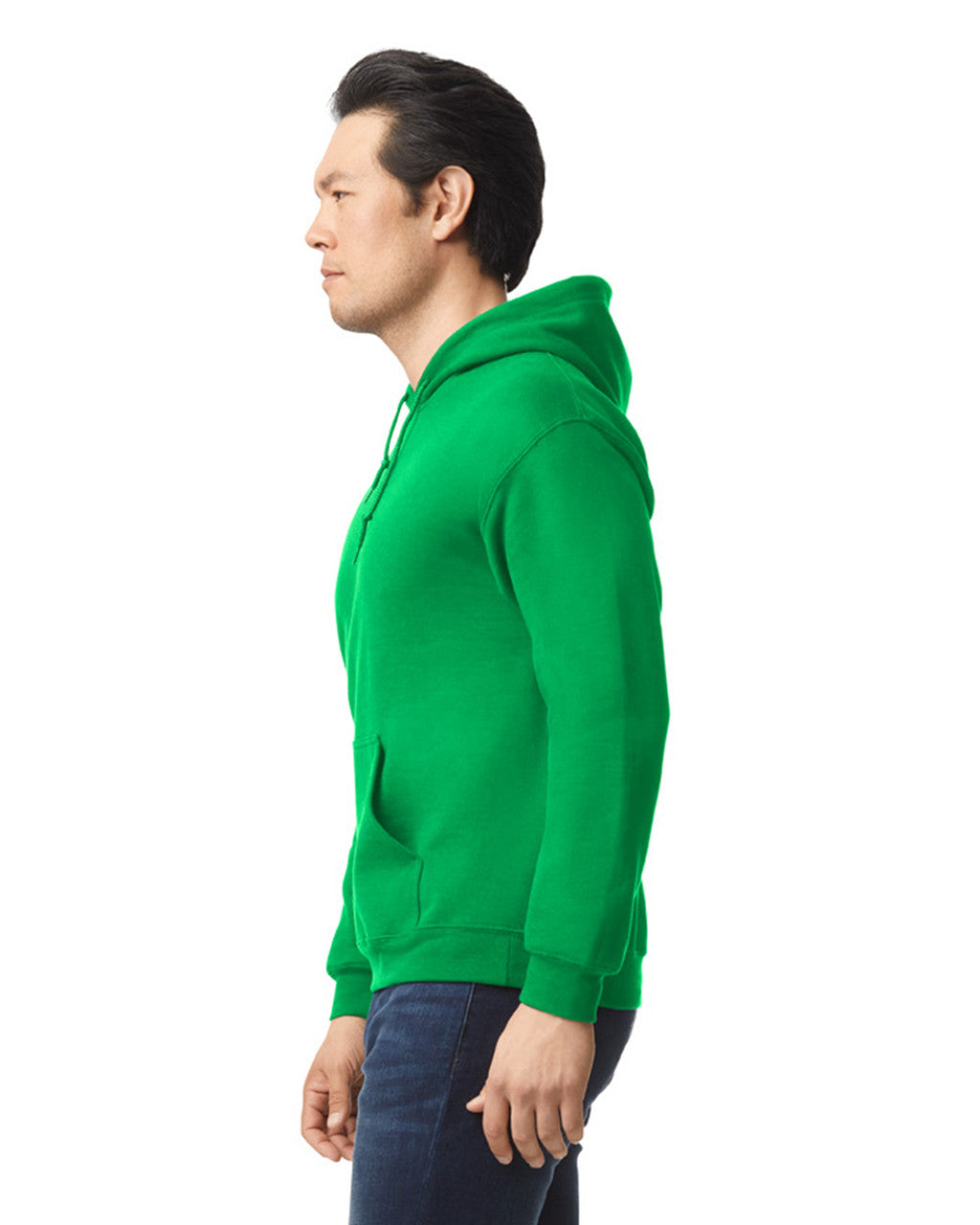 Gildan G185 Heavy Blend Hooded Sweatshirt - Irish Green - model side