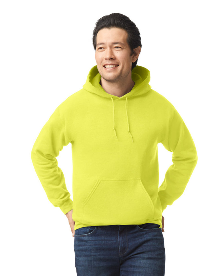 Gildan G185 Heavy Blend Hooded Sweatshirt - Safety Green - model front