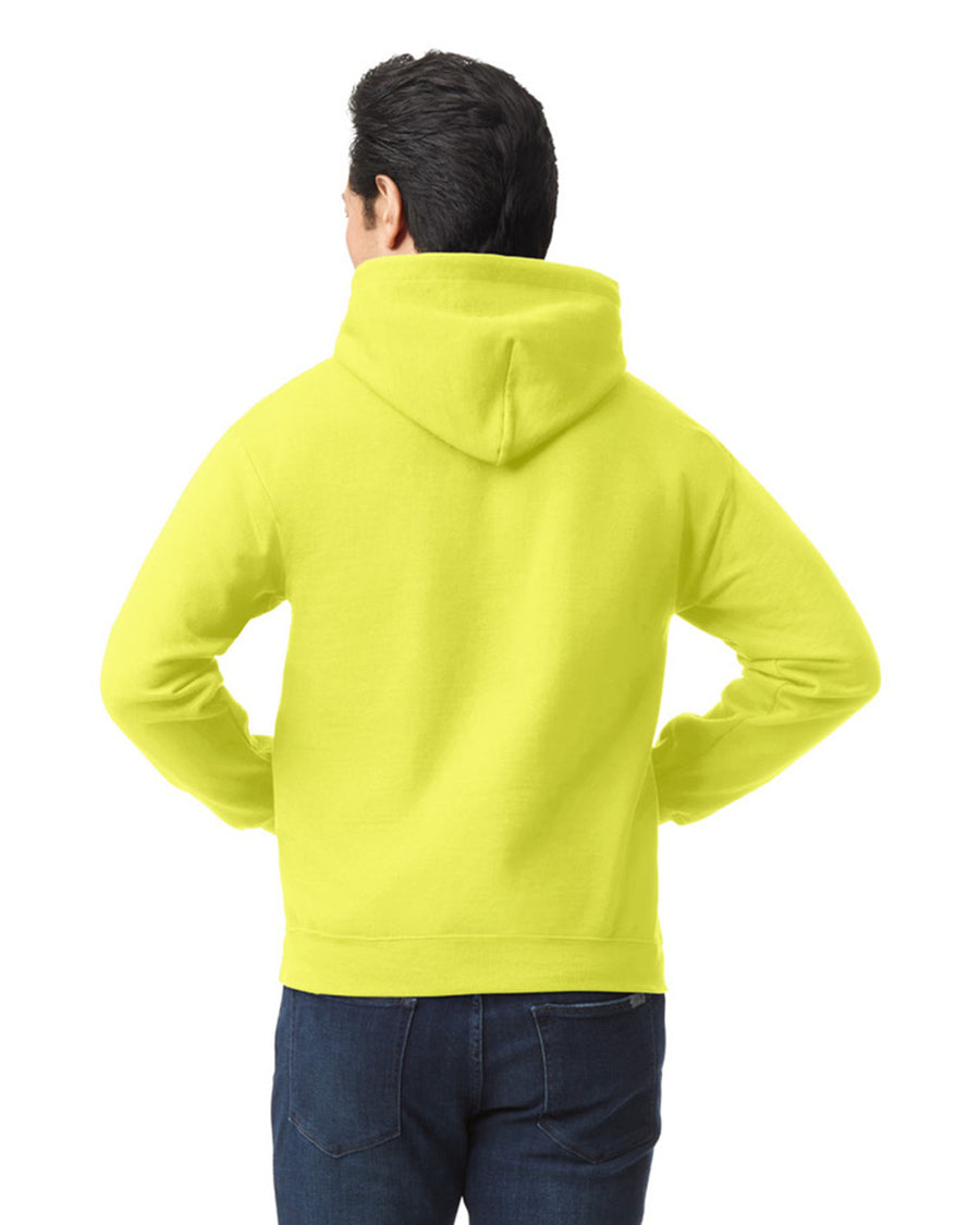 Gildan G185 Heavy Blend Hooded Sweatshirt - Safety Green - model back