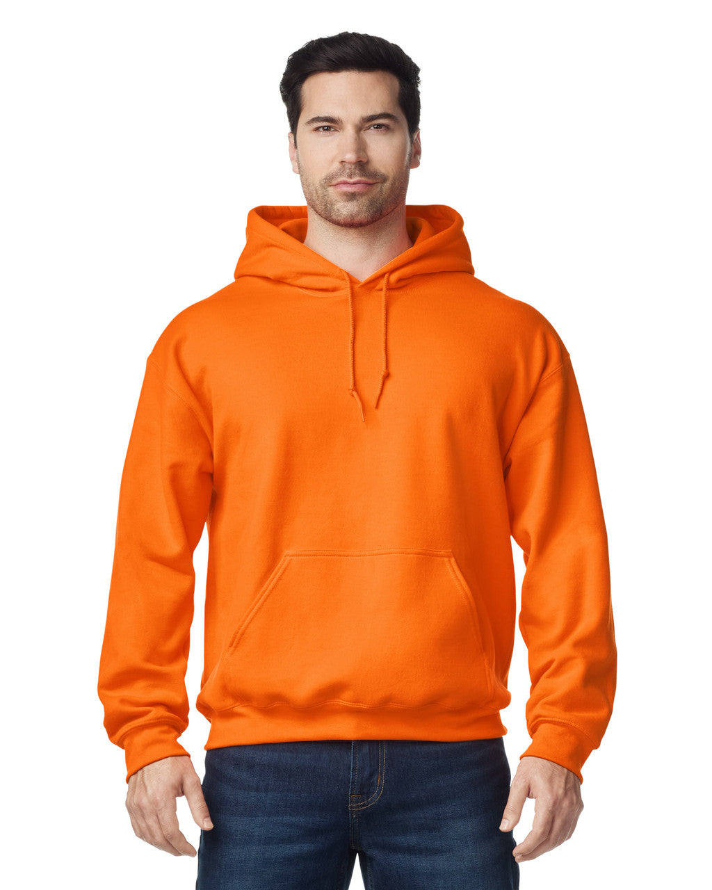 Gildan G185 Heavy Blend Hooded Sweatshirt - Orange - model front