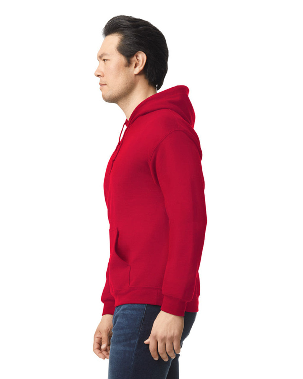 Gildan G185 Heavy Blend Hooded Sweatshirt - Cherry Red - model side