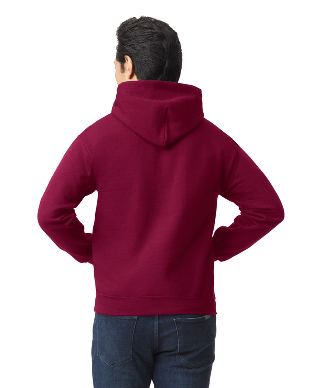 Gildan G185 Heavy Blend Hooded Sweatshirt - Garnet - model back