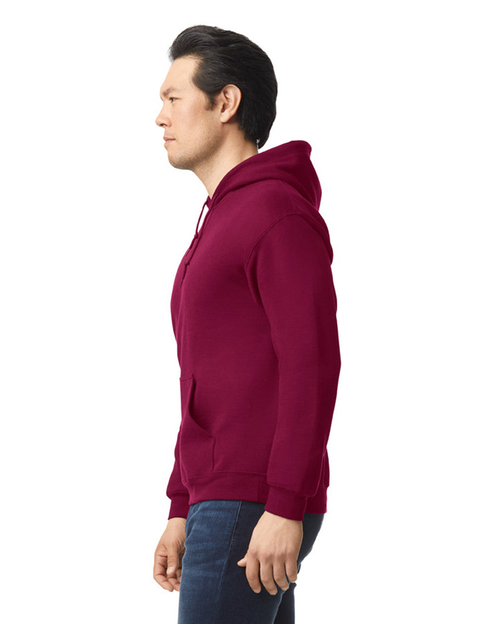 Gildan G185 Heavy Blend Hooded Sweatshirt - Garnet - model side