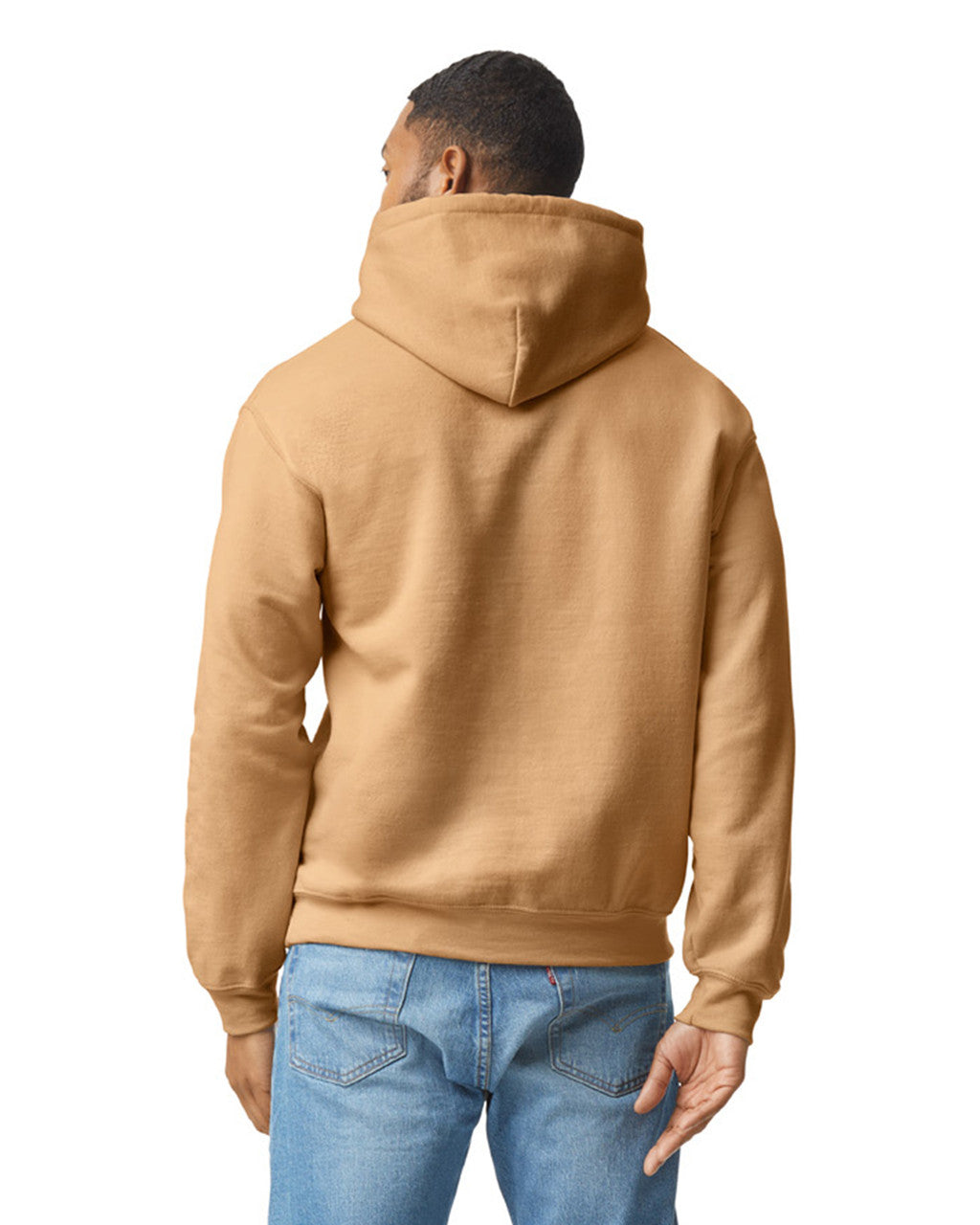 Gildan G185 Heavy Blend Hooded Sweatshirt - Old Gold - model back
