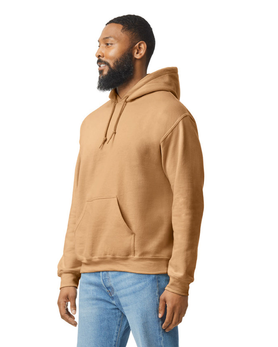 Gildan G185 Heavy Blend Hooded Sweatshirt - Old Gold - model side