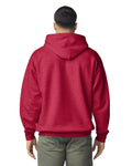 Gildan G185 Heavy Blend Hooded Sweatshirt - Antique Cherry Red - model back