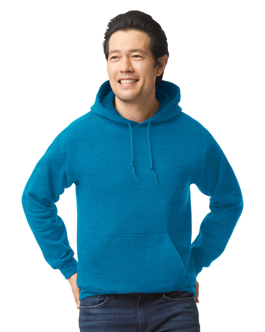 Gildan G185 Heavy Blend Hooded Sweatshirt - Antique Sapphire - model front