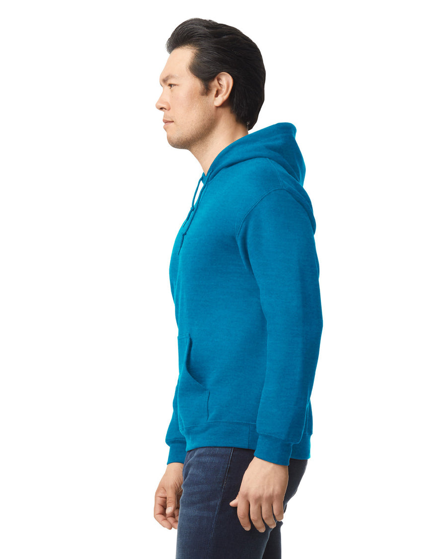 Gildan G185 Heavy Blend Hooded Sweatshirt - Antique Sapphire - model side
