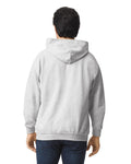 Gildan G185 Heavy Blend Hooded Sweatshirt - Ash - model back