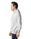 Gildan G185 Heavy Blend Hooded Sweatshirt - Ash - model side