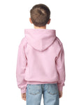 Gildan 18500B Youth Heavy Blend Hooded Sweatshirt - Light Pink - model back
