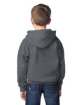 Gildan 18500B Youth Heavy Blend Hooded Sweatshirt - Charcoal - model back