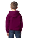 Gildan 18500B Youth Heavy Blend Hooded Sweatshirt - Maroon - model back