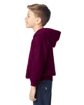Gildan 18500B Youth Heavy Blend Hooded Sweatshirt - Maroon - model side