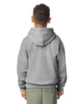 Gildan 18500B Youth Heavy Blend Hooded Sweatshirt - Sport Grey - model back