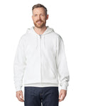 Gildan G186 Heavy Blend Full-Zip Hooded Sweatshirt - White - model front