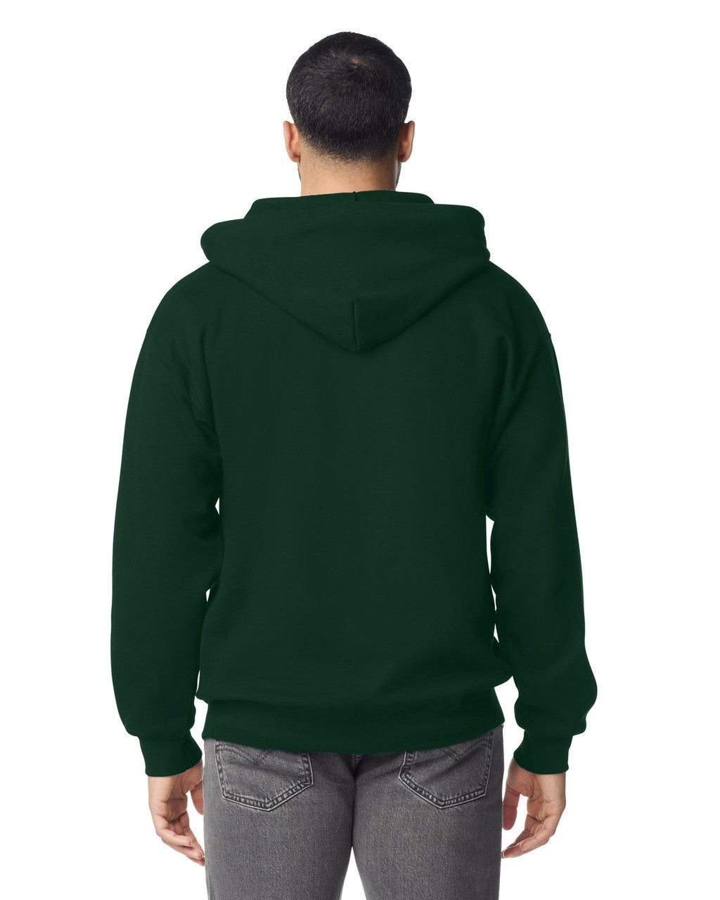 Gildan G186 Heavy Blend Full-Zip Hooded Sweatshirt - Forest - model back