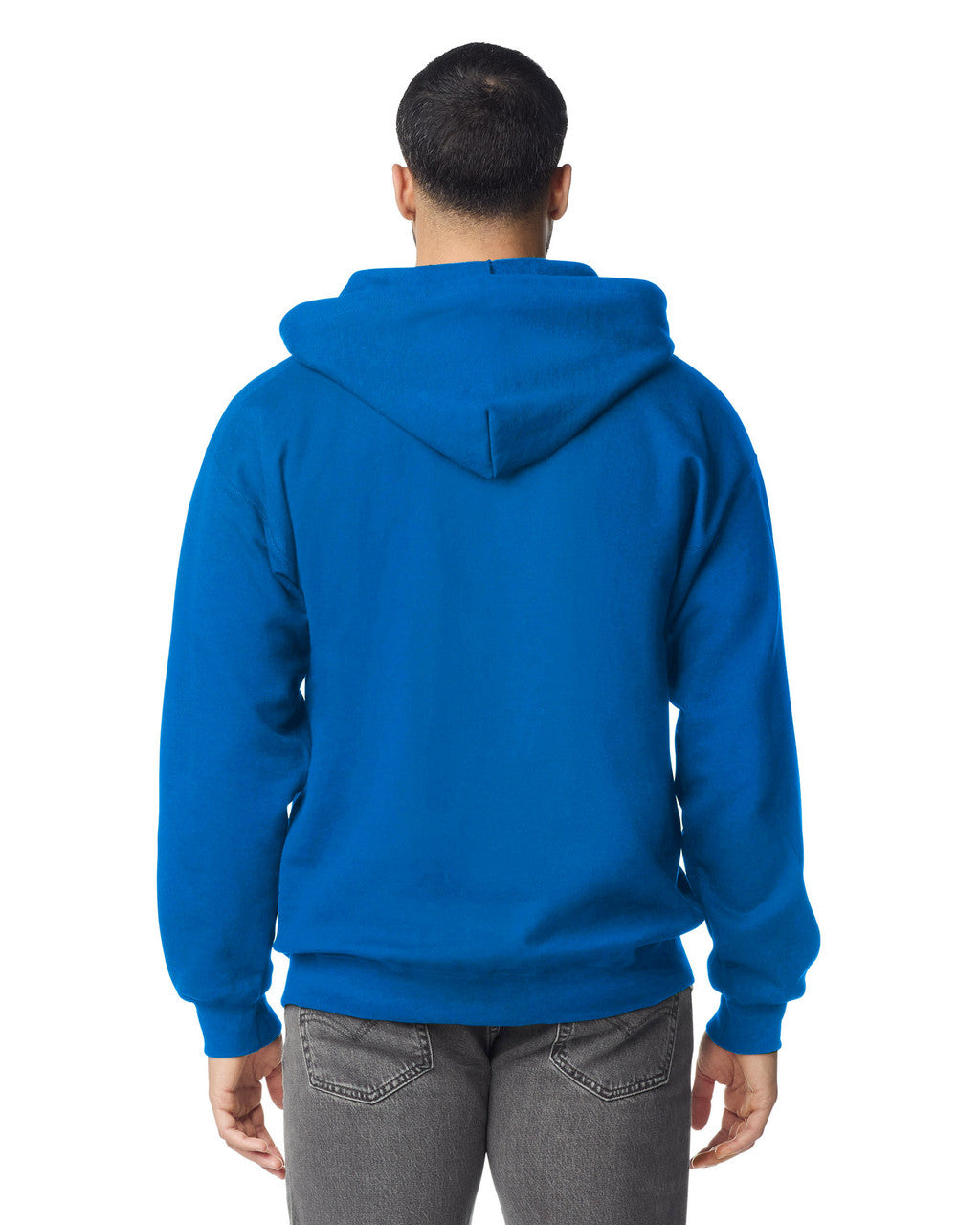 Gildan G186 Heavy Blend Full-Zip Hooded Sweatshirt - Royal - model back