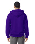 Gildan G186 Heavy Blend Full-Zip Hooded Sweatshirt - Purple - model back