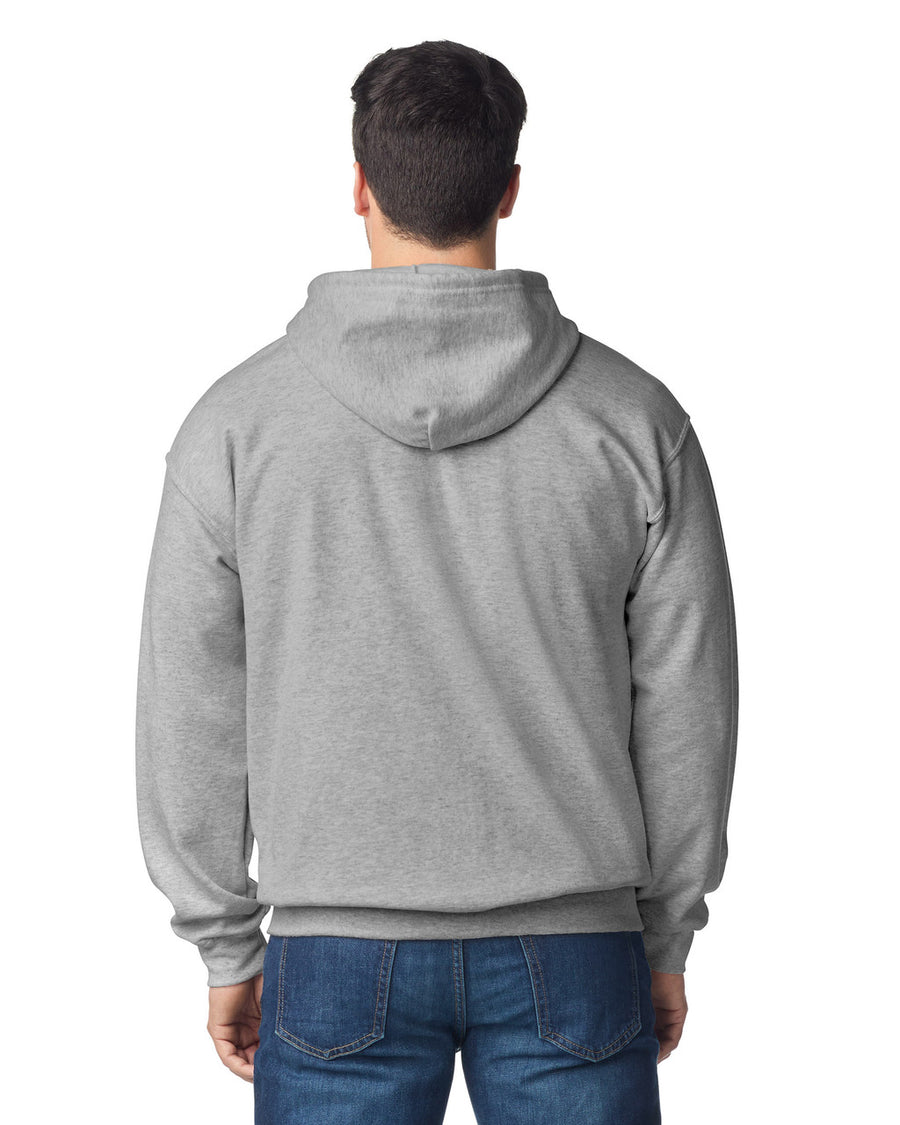 Gildan G186 Heavy Blend Full-Zip Hooded Sweatshirt - Sport Grey - model back