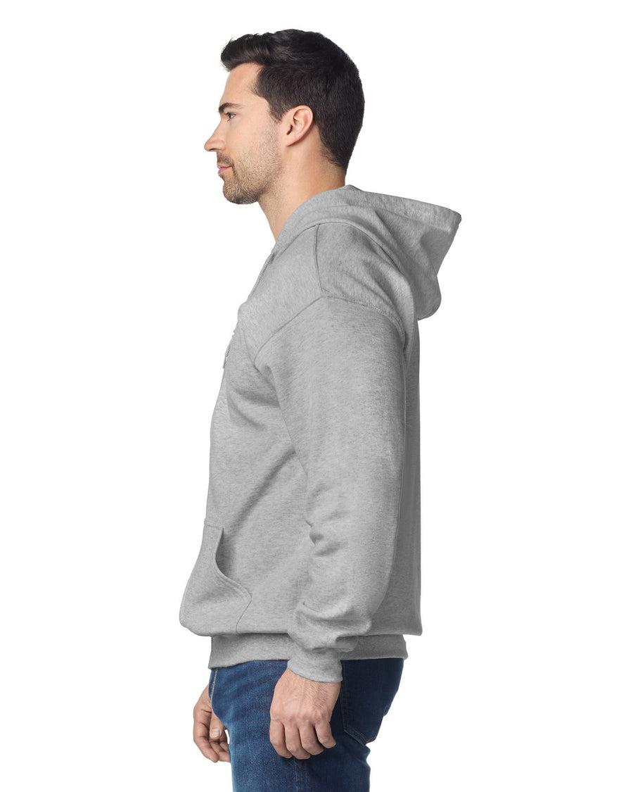 Gildan G186 Heavy Blend Full-Zip Hooded Sweatshirt - Sport Grey - model side