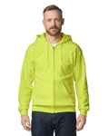 Gildan G186 Heavy Blend Full-Zip Hooded Sweatshirt - Safety Green - model front