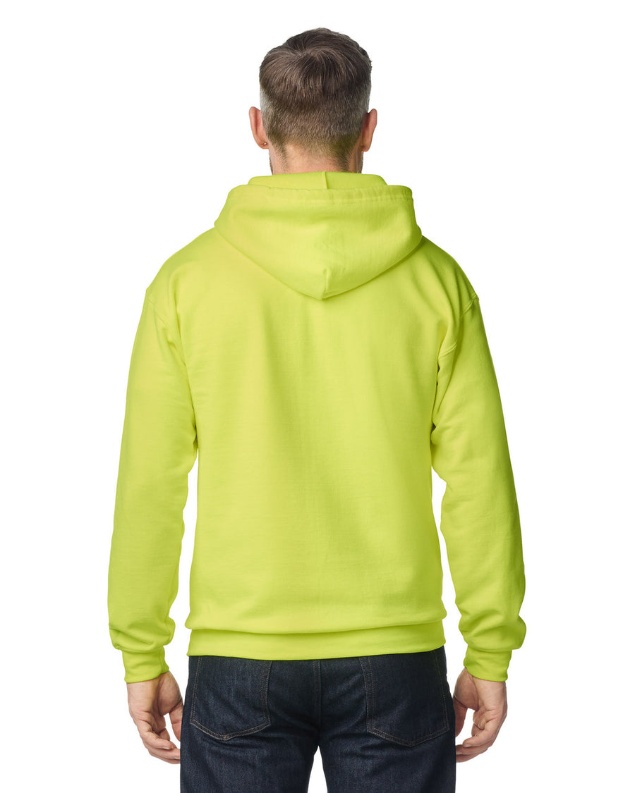 Gildan G186 Heavy Blend Full-Zip Hooded Sweatshirt - Safety Green - model back