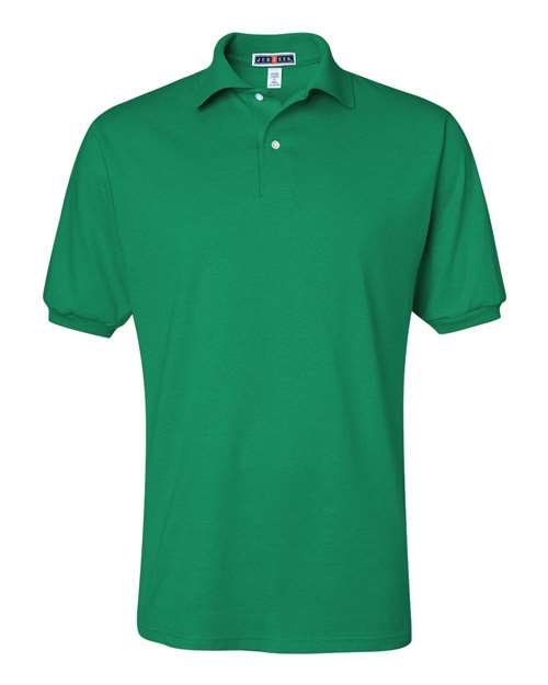 Jerzees 437MSR Men's SpotShield 50/50 Polo - Kelly - front