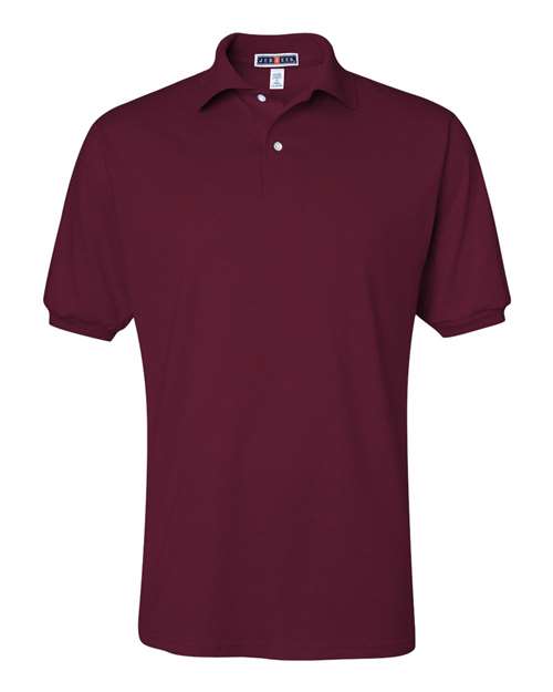Jerzees 437MSR Men's SpotShield 50/50 Polo - Maroon - front