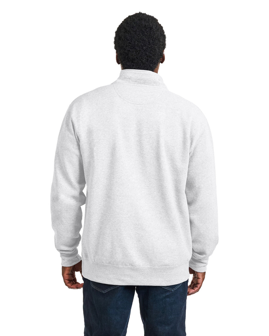 Gildan 18810 Unisex Heavy Blend Quarter-Zip Sweatshirt - Ash - model back