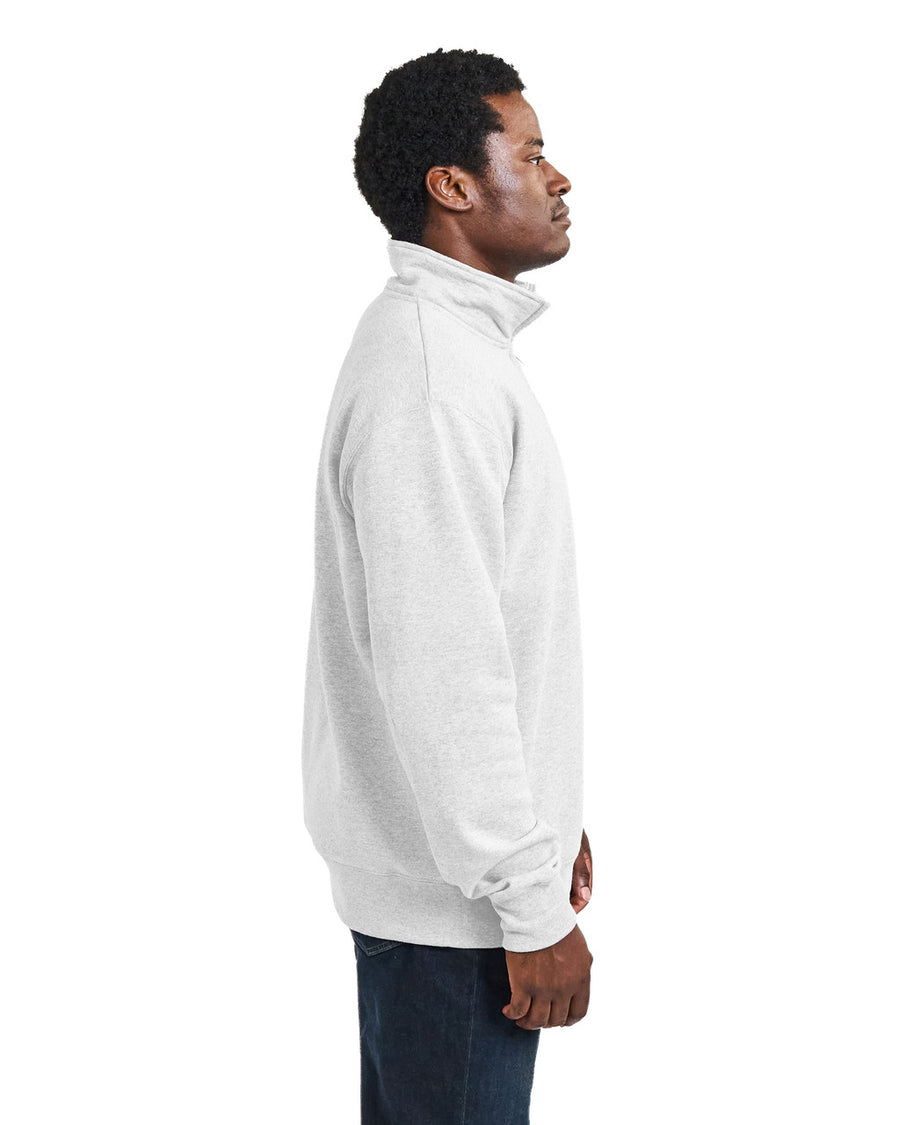 Gildan 18810 Unisex Heavy Blend Quarter-Zip Sweatshirt - Ash - model side