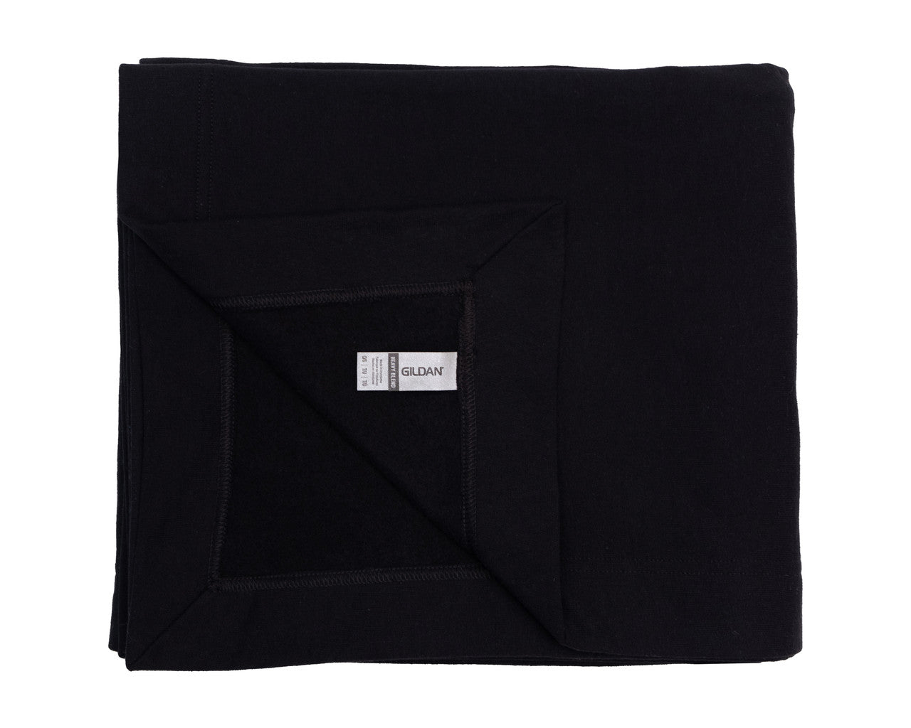 Gildan 18900 Heavy Blend Fleece Stadium Blanket - Black - model front