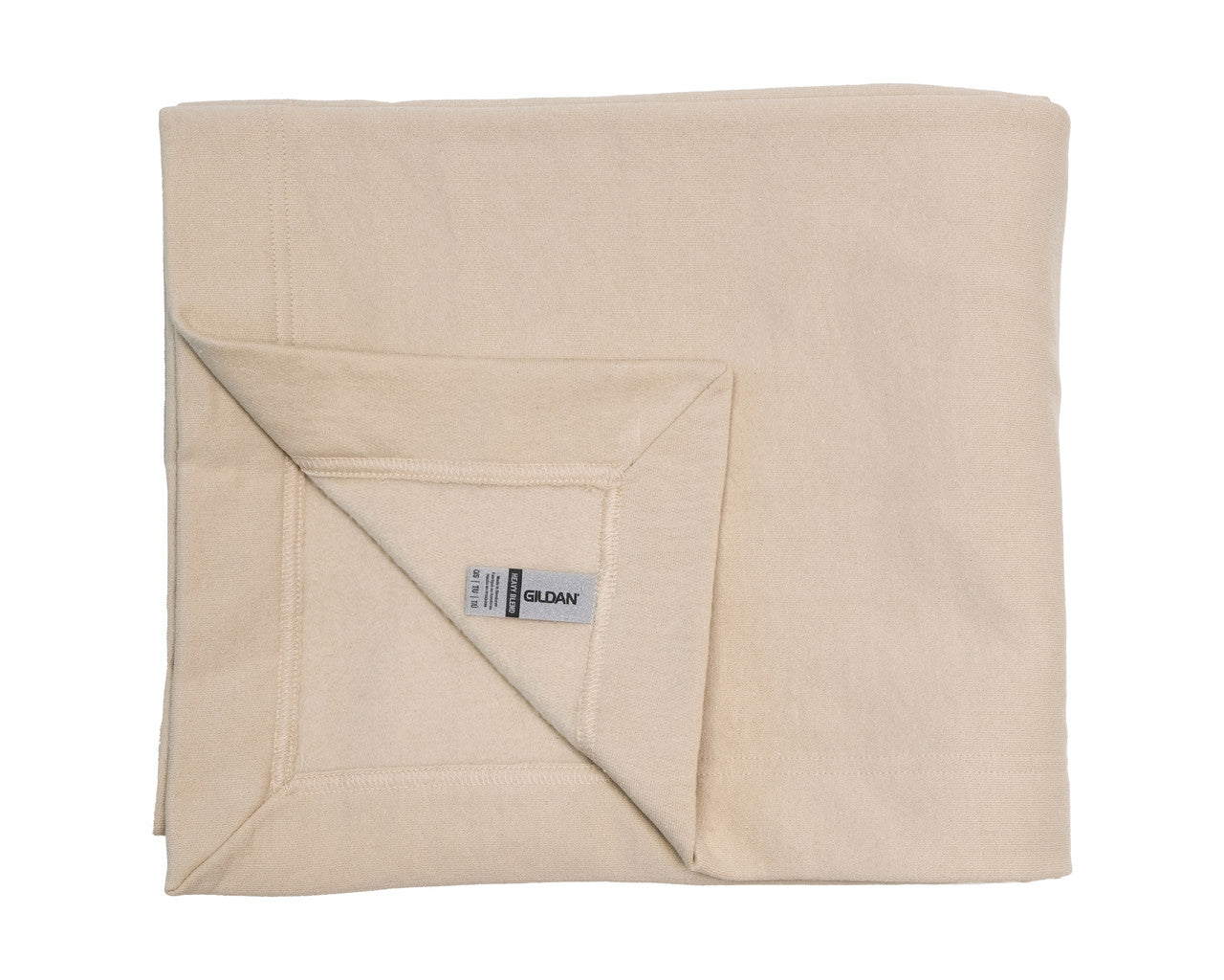 Gildan 18900 Heavy Blend Fleece Stadium Blanket - Sand - model front