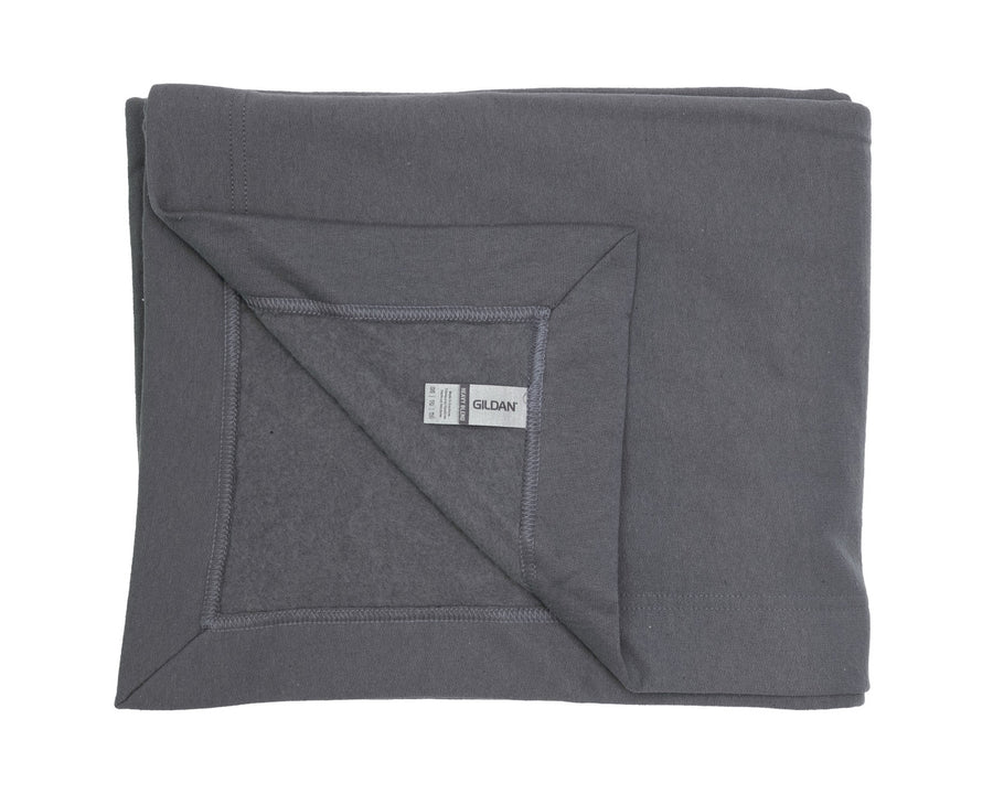 Gildan 18900 Heavy Blend Fleece Stadium Blanket - Charcoal - model front