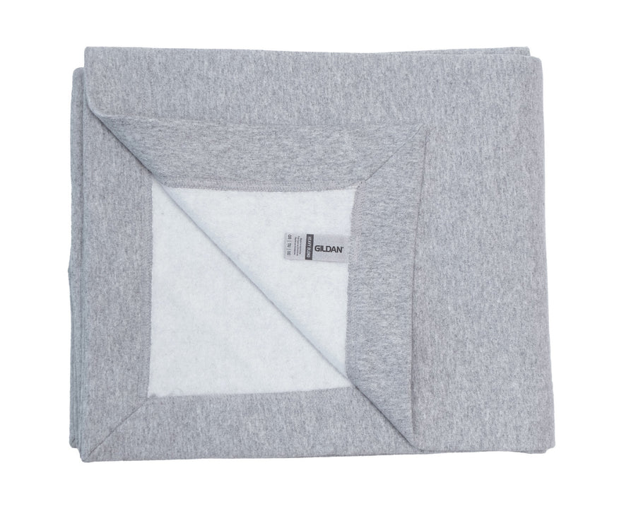 Gildan 18900 Heavy Blend Fleece Stadium Blanket - Sport Grey - model front