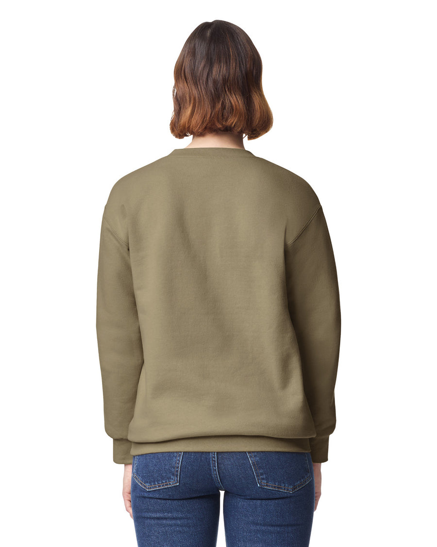 Gildan 19000 Unisex Hammer Maxweight Crewneck Sweatshirt - Olive - model back