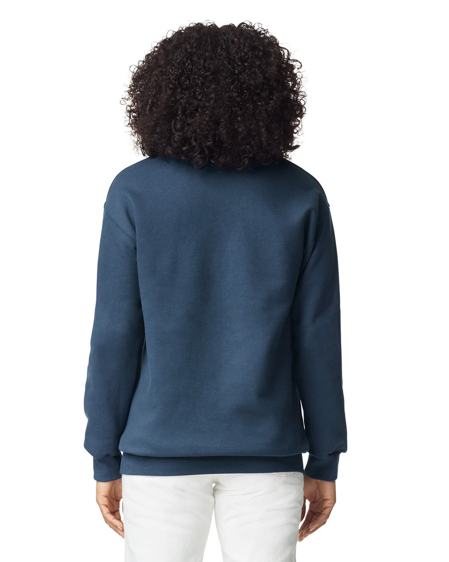 Gildan 19000 Unisex Hammer Maxweight Crewneck Sweatshirt - Blue Dusk - model back