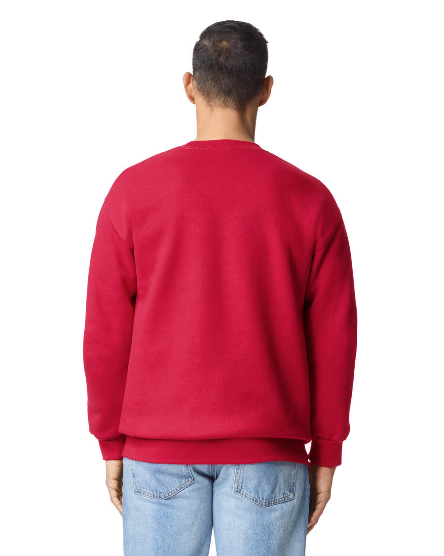 Gildan 19000 Unisex Hammer Maxweight Crewneck Sweatshirt - Cherry Red - model back
