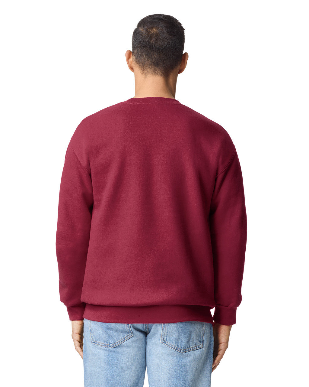 Gildan 19000 Unisex Hammer Maxweight Crewneck Sweatshirt - Garnet - model back