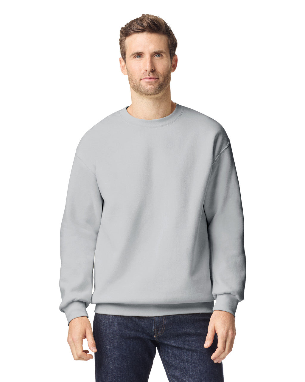 Gildan 19000 Unisex Hammer Maxweight Crewneck Sweatshirt - Gravel - model front