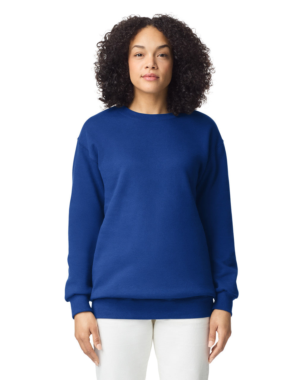 Gildan 19000 Unisex Hammer Maxweight Crewneck Sweatshirt - Deep Royal - model front