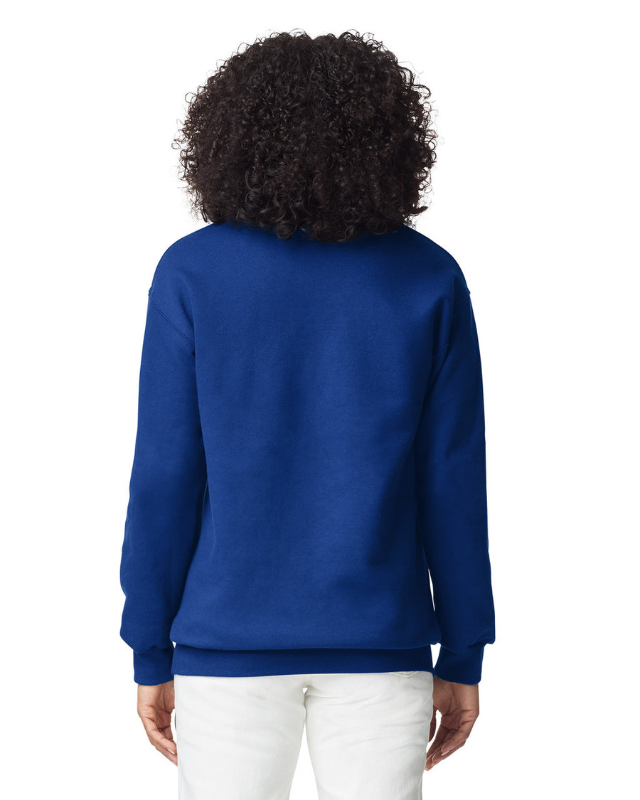 Gildan 19000 Unisex Hammer Maxweight Crewneck Sweatshirt - Deep Royal - model back