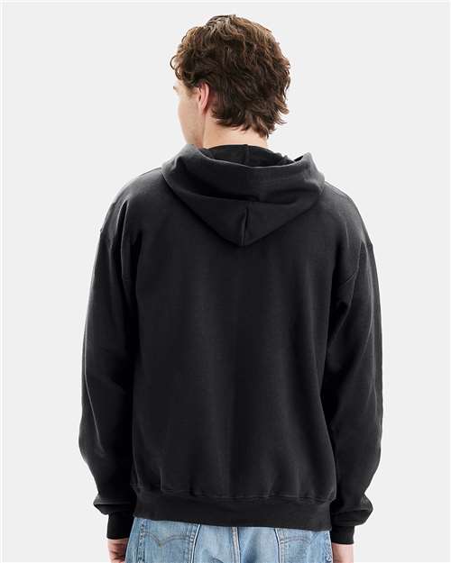 Hanes F280 Unisex Ultimate Cotton Full-Zip Hooded Sweatshirt - Black - model back