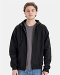 Hanes F280 Unisex Ultimate Cotton Full-Zip Hooded Sweatshirt - Black - model front