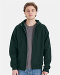 Hanes F280 Unisex Ultimate Cotton Full-Zip Hooded Sweatshirt - Deep Forest - model front