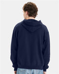 Hanes F280 Unisex Ultimate Cotton Full-Zip Hooded Sweatshirt - Navy - model back